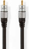 Nedis Digitale Audiokabel - RCA Male - RCA Male - Verguld - 5.00 m - Rond - PVC - Antraciet - Doos