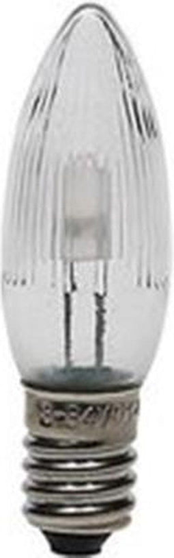 Kaarslamp LED E10 0,3W 8-55V warm wit