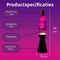 i-Total Lavalamp - Lava Lamp - Sfeerlamp - 40x11 cm - Glas/Aluminium - 30W - Paars met roze Lava - Zwart - XL2342