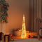 vidaXL - Kerstverlichtingskegel - met - 30 - warmwitte - LED's - 60 - cm - acryl