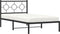 vidaXL - Bedframe - met - hoofdbord - metaal - zwart - 100x200 - cm