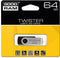 Goodram UTS2 - USB flash drive 8 GB USB 2.0 - Draaisysteem - Zwart
