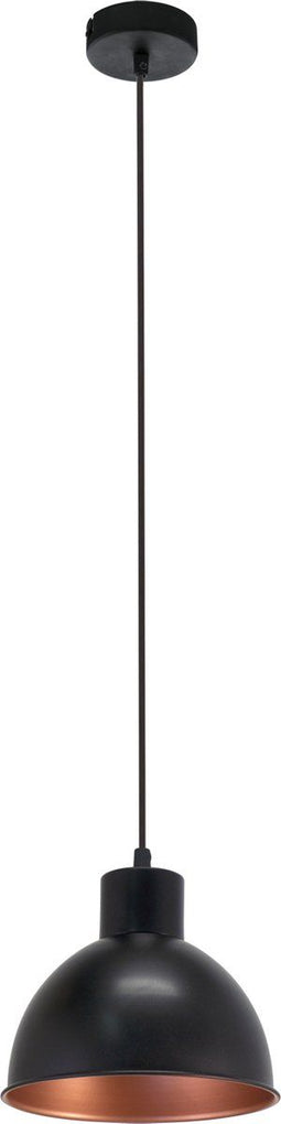 EGLO Truro 1 - Hanglamp - E27 - Ø 21 cm - Hoogte 110 cm - Zwart/Koper