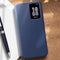 Samsung Galaxy S24 FE - Smart View Wallet Case - Kijkvenster en sleep/wake functie - Blauw