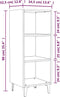 vidaXL - Dressoir - 34,5x32,5x90 - cm - bewerkt - hout - zwart
