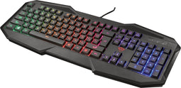 Trust GXT 830-RW Avonn - Gaming Toetsenbord - Rainbow Wave-verlichting - QWERTY ISO