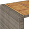 vidaXL Tuintafel met acaciahouten blad 105x80x110 cm poly rattan grijs