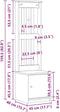 vidaXL - Halboom - SANDENS - wit - 45x40x159,5 - cm - massief - grenenhout