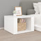 vidaXL - Nachtkastje - 57x55x36 - cm - bewerkt - hout - wit