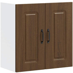 vidaXL - Keukenwandkast - Kalmar - bewerkt - hout - bruin - eikenkleur