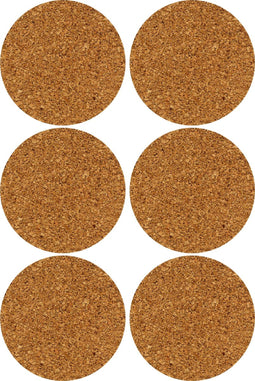 Kurken Onderzetters voor Glazen - Ø 9 cm - 6 Stuks - Anti-Slip - Onderleggers - Absorberend - Hittebestendig - Rond - Duurzaam/Milieuvriendelijk