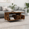 vidaXL - Salontafel - 90x49x45 - cm - bewerkt - hout - gerookt - eikenkleurig