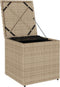 vidaXL - Kussenbox - Beige - 50x50x50 - cm - Poly - Rattan