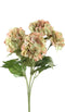 PTMD Hydrangea Flower Hortensia Kunststruik - 43x40x58 cm - Roze/Groen