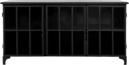 HSM Collection Dressoir Manhattan- metaal/glas - zwart