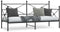 vidaXL - Slaapbank - zonder - matras - 80x200 - cm - staal - zwart