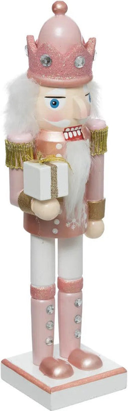 Fééric Lights and Christmas Kerstdecoratie notenkraker - Ø7xH25cm - Roze