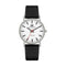 Danish Design IQ14Q199 - Horloge heren - Titanium - Zwart leder - 35 mm - Wit