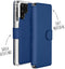 Accezz Hoesje Geschikt voor Samsung Galaxy S22 Ultra Hoesje Met Pasjeshouder - Accezz Xtreme Wallet Bookcase - Donkerblauw