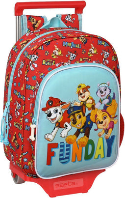 Schoolrugzak met Wielen The Paw Patrol Funday Rood Licht Blauw (26 x 34 x 11 cm)