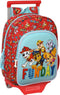 Schoolrugzak met Wielen The Paw Patrol Funday Rood Licht Blauw (26 x 34 x 11 cm)