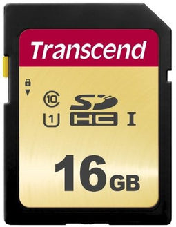 Transcend 500S - SDHC UHS-I U3 Class 10 - 16GB V30 4K video opname