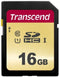 Transcend 500S - SDHC UHS-I U3 Class 10 - 16GB V30 4K video opname
