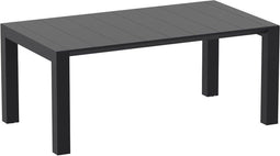 siesta vegas uitschuifbare tuintafel – 180 / 220 cm – zwart