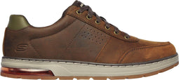 Skechers Evenston - Fanton Heren Sneakers - Leer - Kastanjebruin - Maat 43
