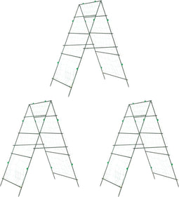 vidaXL - Plantenklimrekken - 3 - st - A-frame - staal