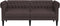 vidaXL - Tweezitsbank - Chesterfield-stijl - stof - donkerbruin