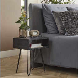 Nachtkastje open vak Yucon black - zwart