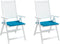 vidaXL - Tuinstoelkussens - 2 - st - 40x40x3 - cm - oxford - stof - blauw
