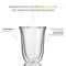 VDN Dubbelwandige glazen latte macchiato - 300 ML - Set van 4