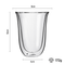 VDN Dubbelwandige glazen latte macchiato - 300 ML - Set van 4