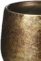 Mica Decorations - Plantenpot/bloempot - Terracotta - goud - D19 en H17 cm