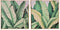Home ESPRIT - Schilderij Lakens Tropisch - Groen Aluminium 80 x 3,5 x 80 cm (2 stuks)