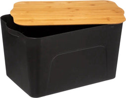 Atmosphera Doos - Kunststof en bamboe - Zwart - 24L