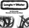 LLOCX Kettingslot - 1 Meter - 5mm Roestvrij Staal - Zwarte Sleeve