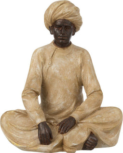 J-Line figuur Indiase Figuur Zittend - polyresin - beige/bruin - small