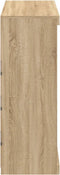 vidaXL - Dressoir - met - LED-verlichting - 81x37x100 - cm - sonoma - eikenkleurig