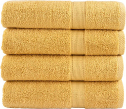 vidaXL - Handdoeken - SOLUND - 4 - st - 600 - g/m² - 50x100 - cm - goudkleurig