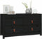 vidaXL - Dressoir - 100x40x54 - cm - massief - grenenhout - zwart