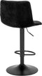 House Nordic Middelfart - Barkruk - Microleder lichtbruin - Zwart (Set van 2)
