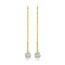 Sparkle14 Dames Oorhangers - Zirkonia - 7cm - Goud