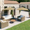 vidaXL - Parasol - dubbel - met - stalen - paal - 600x300 - cm - azuurblauw