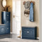 SoBuy FSR82-K-B - Schoenenkast - Zitkussen Opbergruimte - Blauw 60 x 24 x 52 cm
