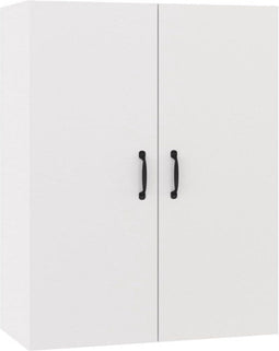 vidaXL - Hangkast - 69,5x34x90 - cm - bewerkt - hout - wit