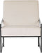 Fauteuil DELARY Fluweel Lichtbeige