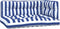 vidaXL - Palletkussens - 3 - st - gestreept - stof - wit - en - blauw